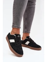 Semišové dámské tenisky model 21708284 Černé - VINCEZA