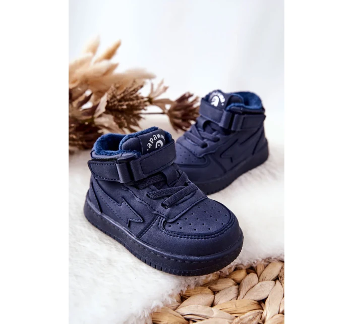 Dětské Zateplane Vysoké Boty Tmavě Modrá Clafi Dětské Zateplane Vysoké Boty Tmavě Modrá Clafi