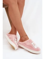 Dámské chlupaté papuče s medvídkem – růžové Noralie Dámské chlupaté papuče s medvídkem – růžové Noralie