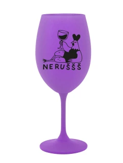 NERUŠŠŠ - fialová sklenice na víno 350 ml