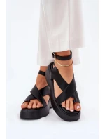 Dámské sandály na platformě Černá model 21321783 - Inello