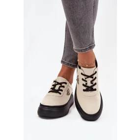 Dámské polobotky model 21463080 Světle béžová s černou - VINCEZA