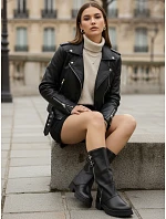 Dámské kozačky ZY1331 černé - FashionStreet
