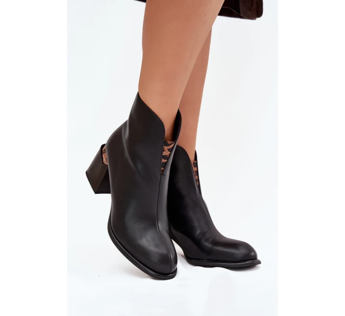 Boty na podpatku model 217727 Step in style Boty na podpatku model 217727 Step in style