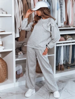 Dámská tepláková souprava nadměrné velikosti světle šedá Dstreet model 21984434 - FashionStreet