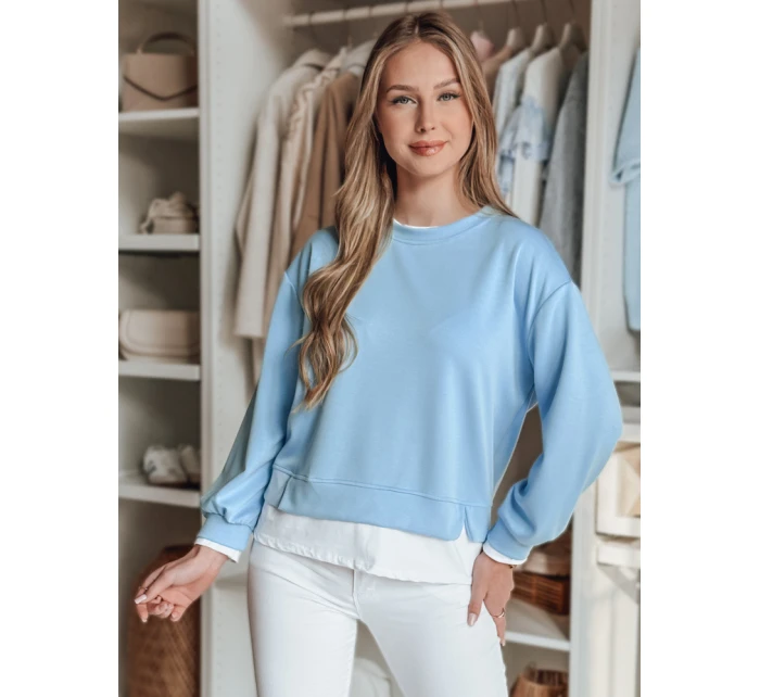 Dámská oversize mikina LUZZIO modrá FashionStreet BY1382 Dámská oversize mikina LUZZIO modrá FashionStreet BY1382