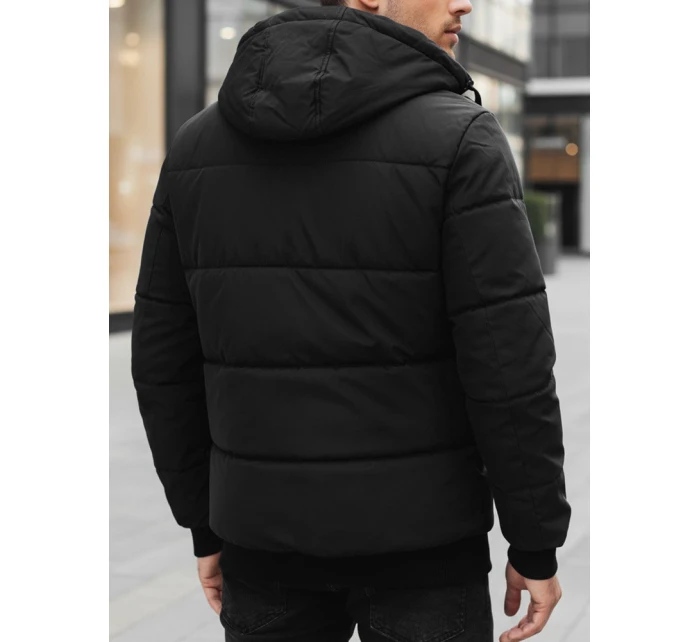 Pánská zimní bunda s kapucí černá FashionStreet TX5087z