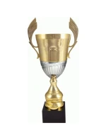 Zlatý a stříbrný kovový pohár 4128B