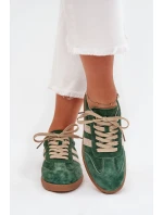 Dámské semišové tenisky zelené model 21703524 - Boto Dámské semišové tenisky zelené model 21703524 - Boto