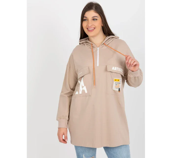 Mikina RV BL model 18385425 béžová - FPrice Mikina RV BL model 18385425 béžová - FPrice