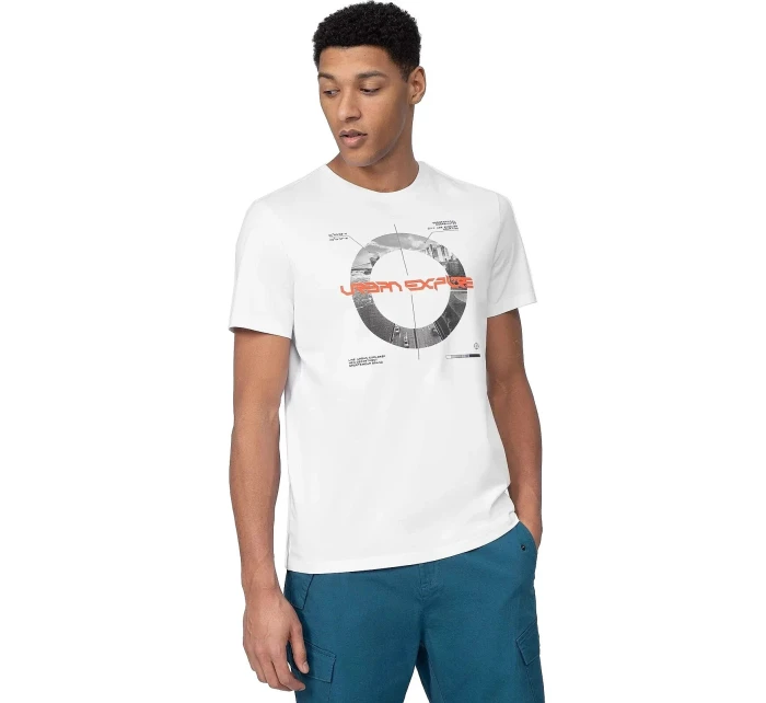 Pánské tričko H4L22-TSM014-10S bílá - 4F