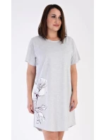 Dámská noční košile Nicol Šedá s potiskem - Vienetta Dámská noční košile Nicol Šedá s potiskem - Vienetta