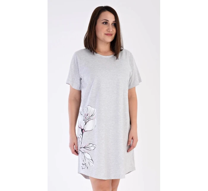 Dámská noční košile Nicol Šedá s potiskem - Vienetta Dámská noční košile Nicol Šedá s potiskem - Vienetta