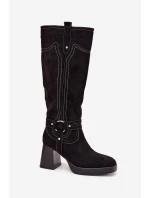 Kozačky na podpatku model 216796 Step in style Kozačky na podpatku model 216796 Step in style