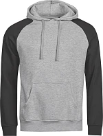 Tee Jays TJ 5156 Mikina s kapucí 2-barevná "Unlabeled" 18.5156 heather/black