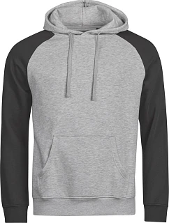 Tee Jays TJ 5156 Mikina s kapucí 2-barevná "Unlabeled" 18.5156 heather/black