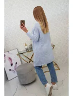 Svetr s netopýřími rukávy modrý