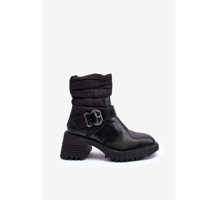 kožené botky s černé model 21632643 - Boto