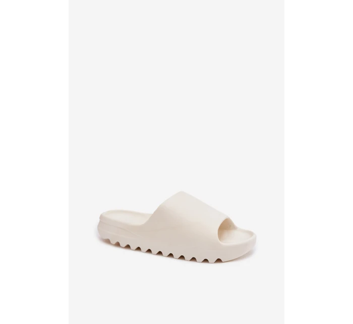 Dámské pantofle na platformě Ecru Olyria