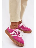 Dámské semišové tenisky na platformě fuchsiové model 22100209 - Boto Dámské semišové tenisky na platformě fuchsiové model 22100209 - Boto