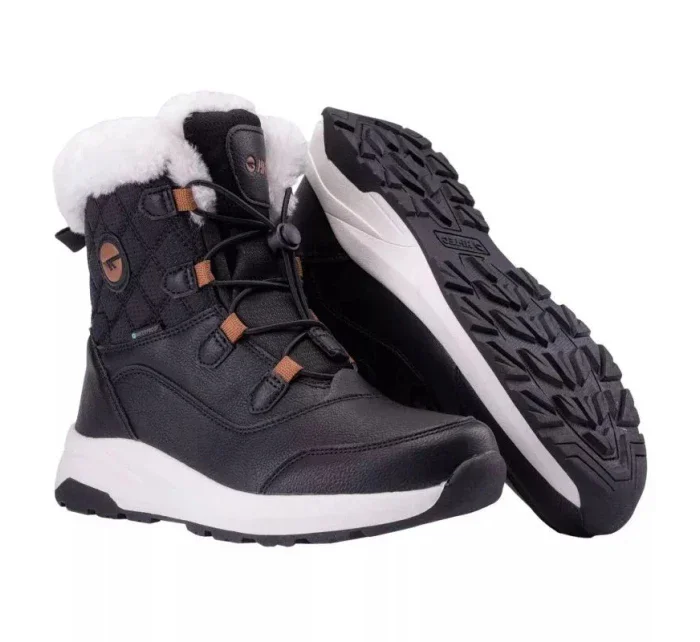 Junior kotníkové sněhové boty Mester Wp Teen Jr 92800555587 Černí s bílou - Hi-Tec