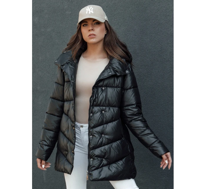 Dámský prošívaný zimní kabát BLOOM černý FashionStreet TY4484