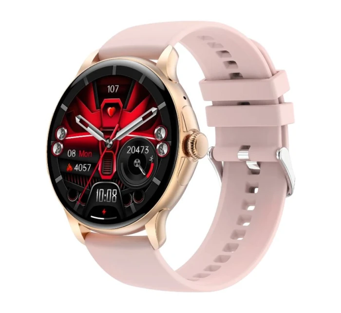 Dámské chytré hodinky Rubicon RNCF35 ROSE GOLD Náramek + řemínek růžová Dámské chytré hodinky Rubicon RNCF35 ROSE GOLD Náramek + řemínek růžová