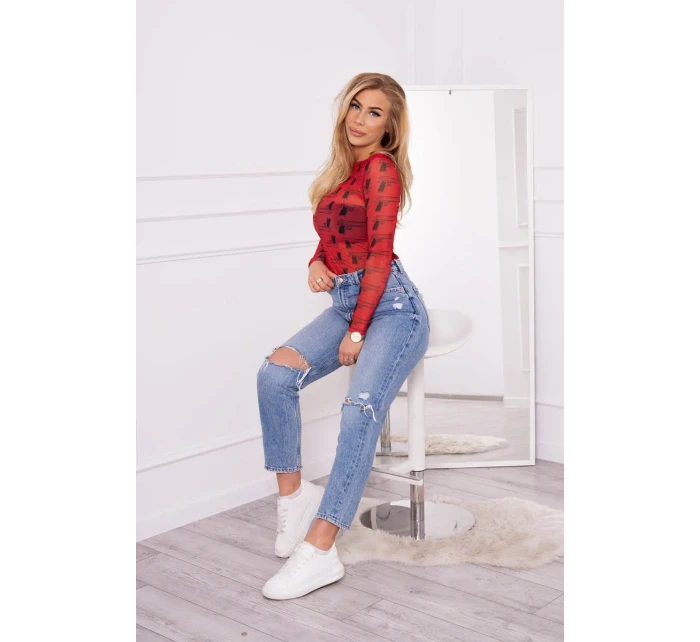 body v červené barvě model 18746272 - K-Fashion