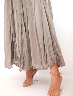 Dámská maxi bavlněná sukně s gumou v pase fango