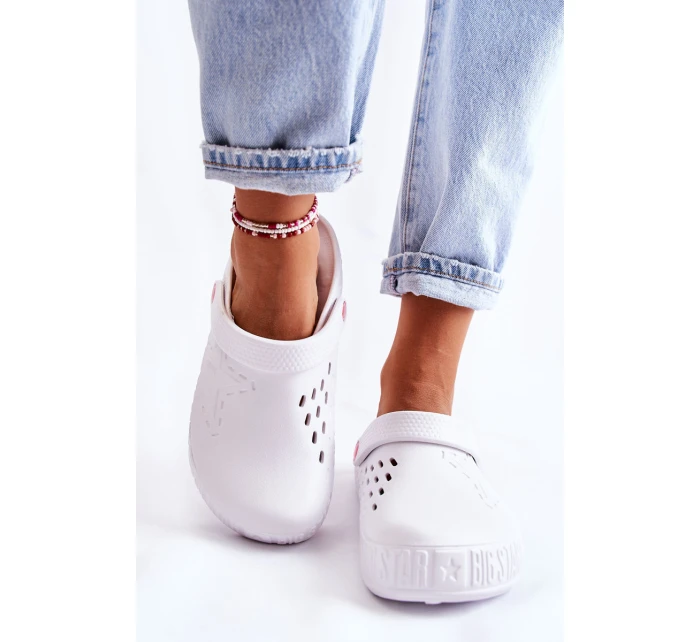 Dámské světlé pantofle Big Star model 21593824 Bíle - Big Star Shoes