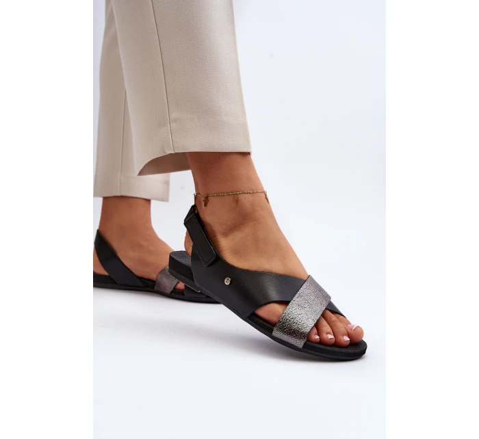 Kožené Sandály Na Suchý Černé model 21647961 - Zazoo