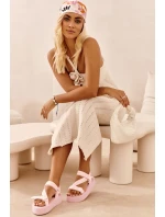 Dámské sandály na platformě Big Star model 21652637 růžové - Big Star Shoes Dámské sandály na platformě Big Star model 21652637 růžové - Big Star Shoes