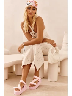 Dámské sandály na platformě Big Star model 21652637 růžové - Big Star Shoes