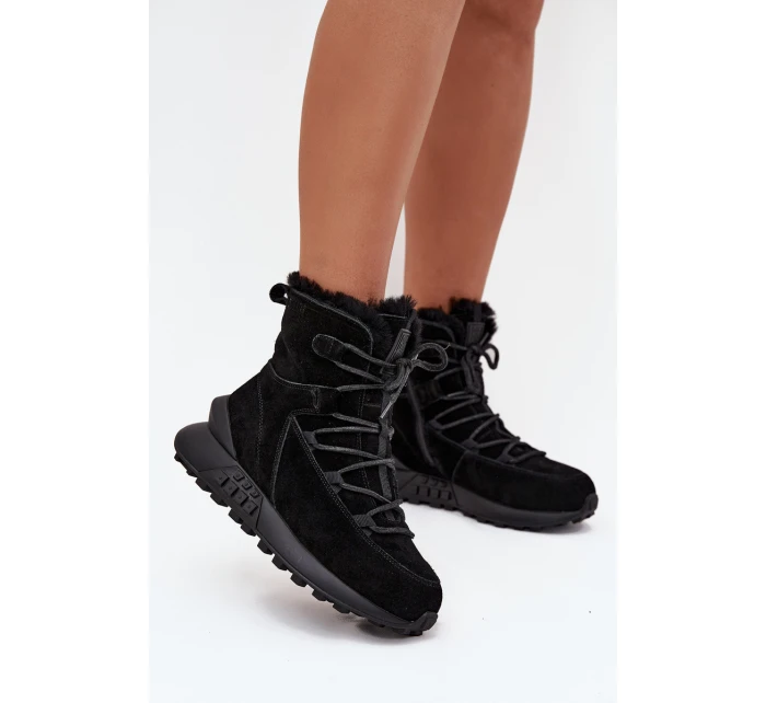 Semišové Zimní Boty Pro S Kožíškem Big Star Černé model 21706015 - Big Star Shoes Semišové Zimní Boty Pro S Kožíškem Big Star Černé model 21706015 - Big Star Shoes