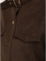 Kurtka damska z na brązowa model 22084552 - FashionStreet Kurtka damska z na brązowa model 22084552 - FashionStreet