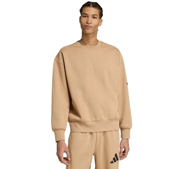 Pánská mikina Essentials Loose Fit 3 Logo béžová pánská model 21493238 - ADIDAS