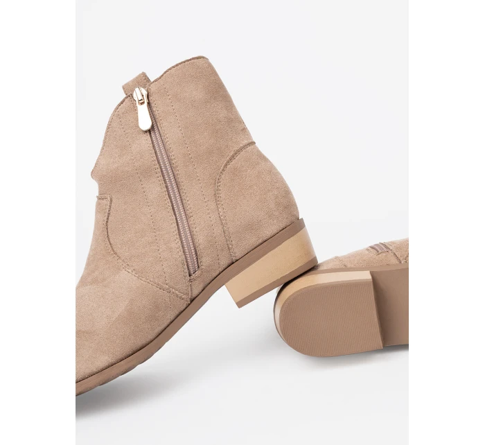 Krásné hnědé  kotníčkové boty dámské Obcas