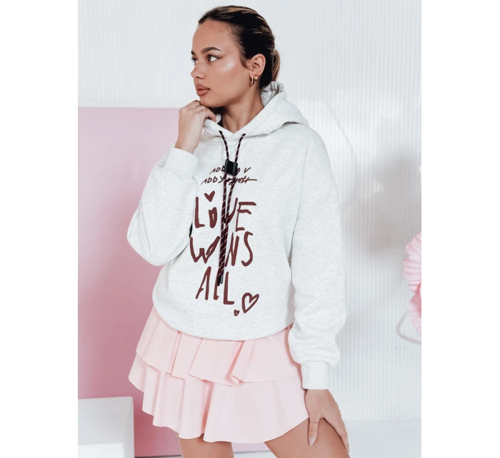 Dámská mikina oversize LOVEWILL šedá FashionStreet BY1468