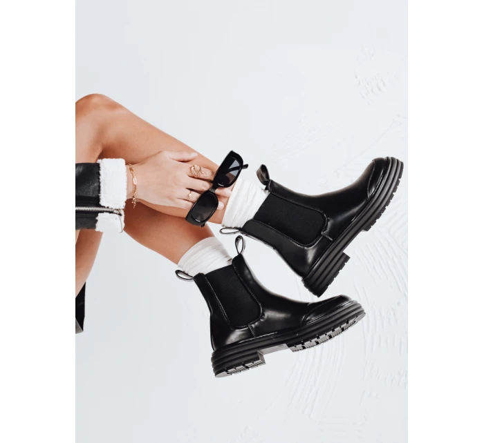 dámské kozačky na platformě černé model 21991967 - Dstreet dámské kozačky na platformě černé model 21991967 - Dstreet