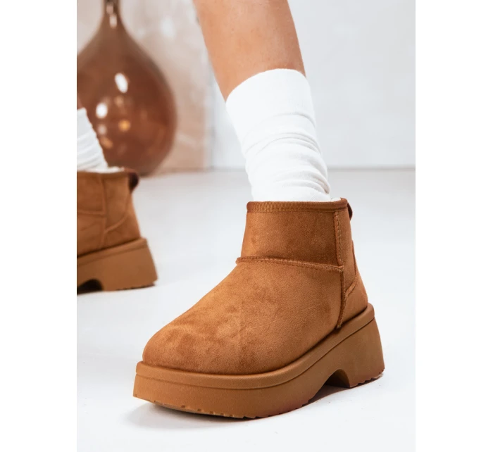 Dámské sněhule na tlusté podrážce velbloudí FashionStreet ZY1288