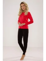 Dámské pyžamo De Lafense 662 Cat Love dł/r S-2XL