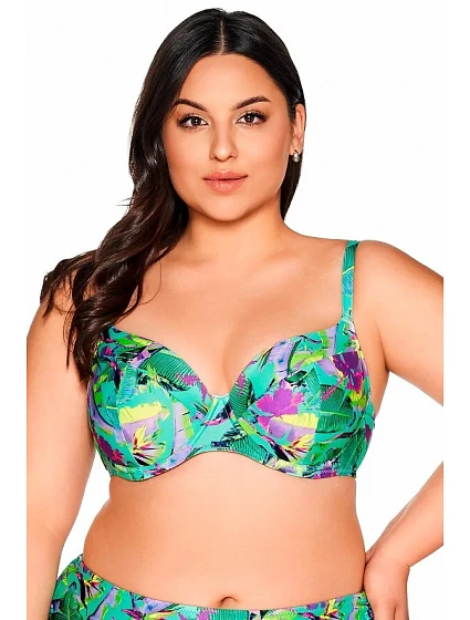 Vyztužená dámská plavková podprsenka full cup SK 210 model 20826465 Green - Ava Vyztužená dámská plavková podprsenka full cup SK 210 model 20826465 Green - Ava