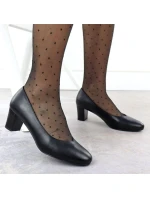 Dámské nízké lodičky na jehlovém podpatku černé Sergio Leone PB177