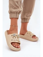 Dámské Pěnové Pantofle S Béžové model 21697199 - VINCEZA