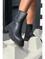 Dámské kotníkové boty na platformě a nízkém podpatku černé model 21707368 - Boto Dámské kotníkové boty na platformě a nízkém podpatku černé model 21707368 - Boto