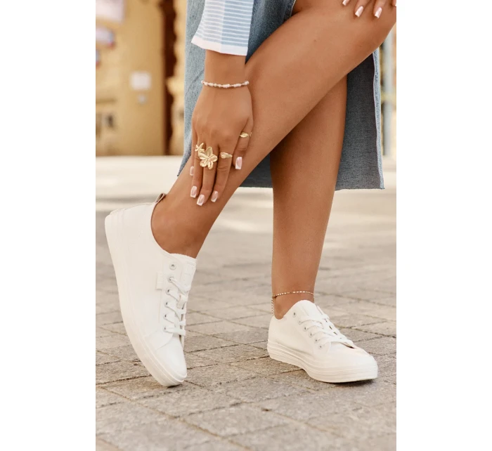 Dámské plátěné tenisky Big Star – bílé