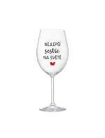 NEJLEPŠÍ SESTŘE NA SVĚTĚ - čirá sklenice na víno 350 ml