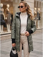 kurtka damska przejściowa z kapturem zielona model 22352960 - FashionStreet kurtka damska przejściowa z kapturem zielona model 22352960 - FashionStreet