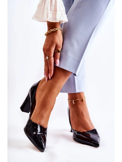 Módní Lakované Lodičky Na Černá model 21590541 - Boto