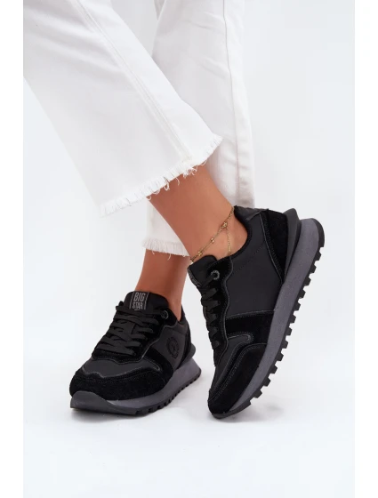 Kožené Dámské Tenisky Big Star model 21705821 HIPOLY SYSTEM Černé - Big Star Shoes Kožené Dámské Tenisky Big Star model 21705821 HIPOLY SYSTEM Černé - Big Star Shoes